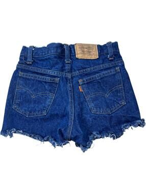 Levi’s 505 Cut Off Denim Shorts Vintage Orange Tab USA